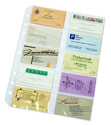 【中古】【未使用・未開封品】TOPS Cardinal Poly(ポリ) 名刺ホルダー 補充用ポケット用ページ 10枚パック 7860 000 Fits letter size / 3-ring binders｜AJIMURA-SHOP