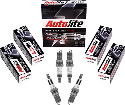【中古】【未使用・未開封品】Autolite APP104-4PK ダブルプラチナスパークプラグ 4個パック