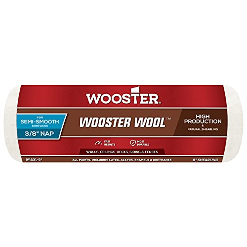 【中古】【未使用・未開封品】Wooster Brush ウースターウールローラーカバー 毛丈3/8インチ 9インチ長。