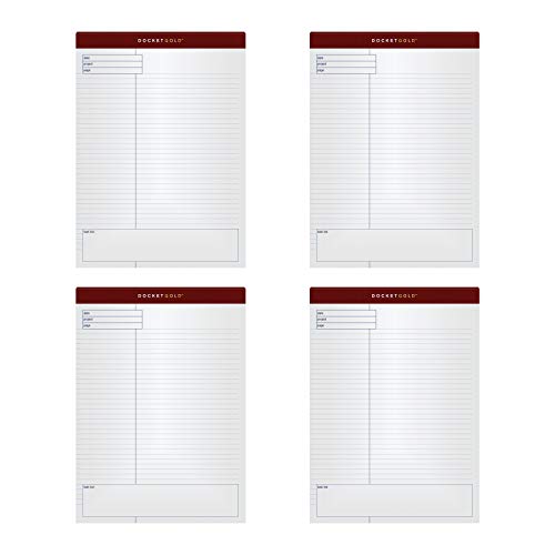 【中古】【未使用・未開封品】Tops 77102 Docket Gold Planning Pad Wide Rule 8-1/2x11-3/4 WE 4 40-Sheet Pads/pk