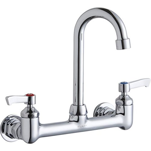 【中古】【未使用・未開封品】Elkay LK940GN04L2H Commercial Wall Mount Dual Lever Gooseneck Faucet, Chrome Finish by Elkay｜AJIMURA-SHOP