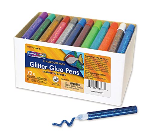 【中古】【未使用・未開封品】Glitter Glue Pens, Assorted, 10 cc Tube, 72/Pack|AJIMURA-SHOP