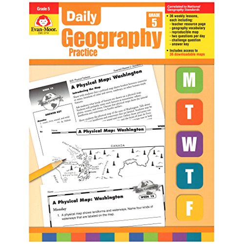 【中古】【未使用・未開封品】EVAN-MOOR EMC3714 DAILY GEOGRAPHY PRACTICE GRADE 5