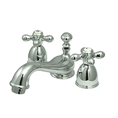【中古】【未使用・未開封品】Kingston Brass KS3951AX Two Handle 4 in. to 8 in. Mini Widespread Lavatory Faucet with Brass Pop-up