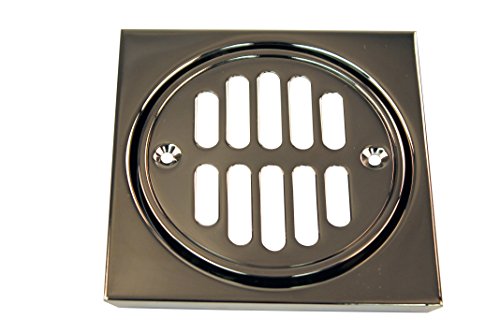 【中古】【未使用・未開封品】(Polished Chrome) - Westbrass Shower Strainer Set Square with Crown, Polished Chrome, D313-26