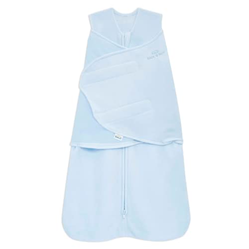 【中古】【未当てはめる・未開封品】HALO SleepSack Micro-Fleece Swaddle, Baby Blue, Small by Halo
