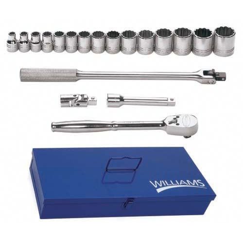 【中古】【未使用・未開封品】Williams WSS-19FTB ドライブソケットとドライブツールセット 19ピース 1/2インチ ツールボックス付き