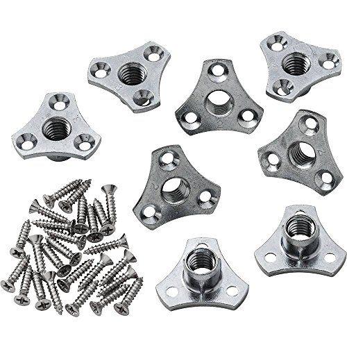 【中古】【未使用・未開封品】Rockler スクリューオンティーナット 3/8インチ x 16 TPI、8パック