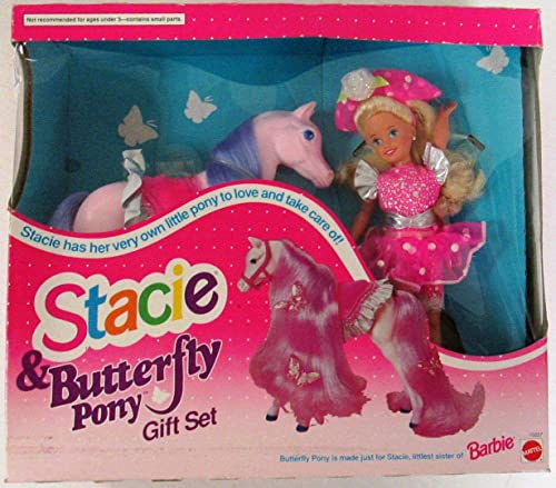 【中古】【未使用・未開封品】Barbie STACIE & Butterfly Pony Gift Set (1993)