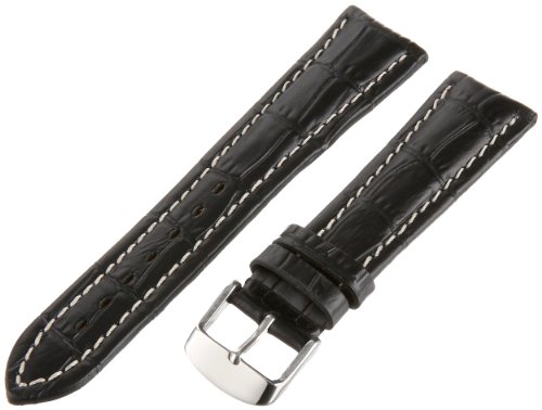 【中古】【未使用・未開封品】hadley-romaメンズmsm895ra-220?22-mmブラックAlligator Grain Leather WatchStrap