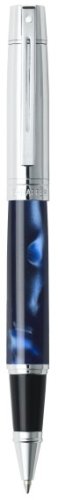 【中古】【未当て嵌める・未開封品】Sheaffer 300 Series Glossy Satin Chrome Plated Cap/Iridescent Blue Barrel Rollerball Pen 巻きボールペン (並行輸入品)