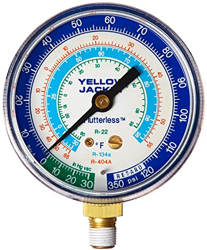 【中古】【未使用・未開封品】Yellow Jacket 49016 2-1/2 Blue Manifold Gauge, R404A/134A/22 by Yellow Jacket