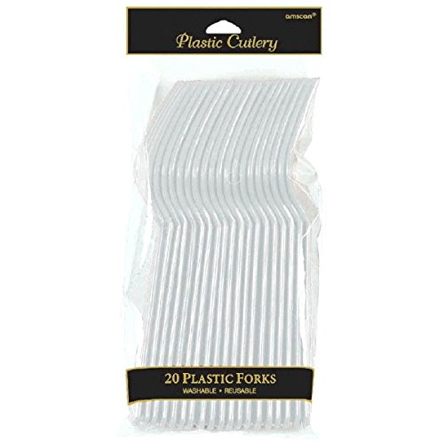 【中古】【未使用・未開封品】Silver Pack Of 20 Reusable Plastic Forks｜AJIMURA-SHOP