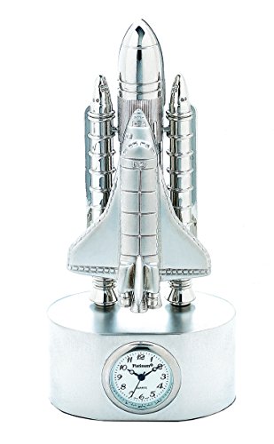 【中古】【未使用・未開封品】Sanis Enterprises Space Shuttleクロック、2.25?by 4.5-inch、シルバー