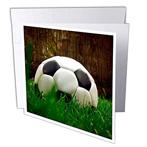 【中古】【未使用・未開封品】サッカーサッカーボール???ブラック???グリーティングカード Set of 12 Greeting Cards
