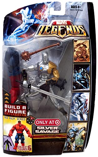 【中古】【未使用・未開封品】Marvel Legends Build A Figure Collection Red Hulk Series 6 Inch Tall Action Figure - Silver Savage with Mace, Sword,