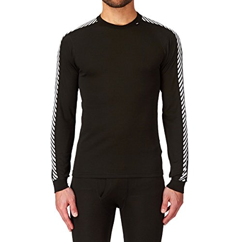 【中古】【未使用・未開封品】Helly HansenメンズLifaドライストライプクルーBaseLayer Tシャツ、ブラック、X-Large|AJIMURA-SHOP