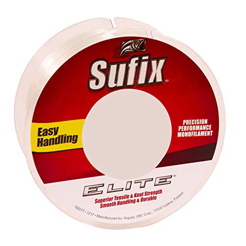 【中古】【未使用・未開封品】(Clear) - Sufix Elite 7.7kg Fishing Line (330 YD Spool)