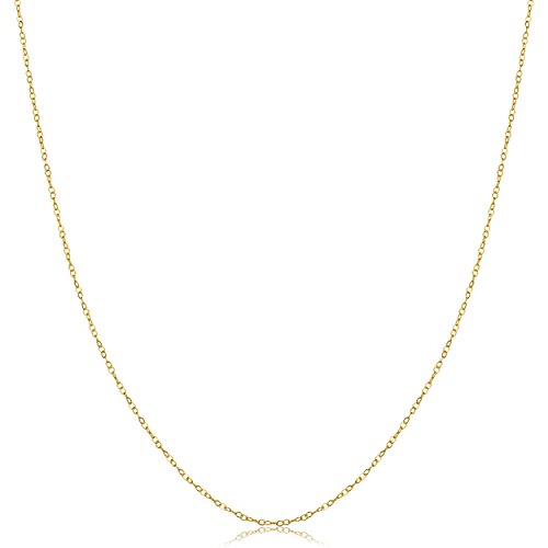 【中古】【未使用・未開封品】14K ソリッド イエローゴールド 0.7mmの薄いラウンドケーブルチェーンネックレス(14/16/18/20/22/24/30インチ)｜AJIMURA-SHOP