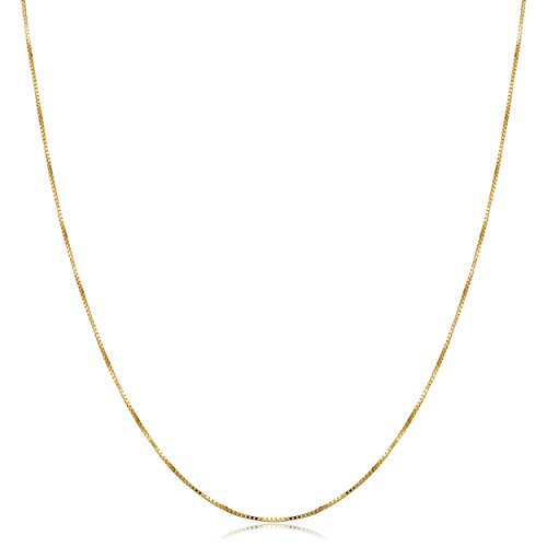 【中古】【未使用・未開封品】Kooljewelry 10Kイエローゴールド 0.55mm ベネチアンボックスチェーンネックレス (16 18 20 22 24 30 36インチ)｜AJIMURA-SHOP