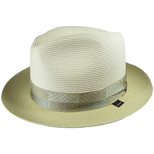 【中古】【未使用・未開封品】StetsonメンズAndover florenine Milan Straw Hat カラー: ベージュ