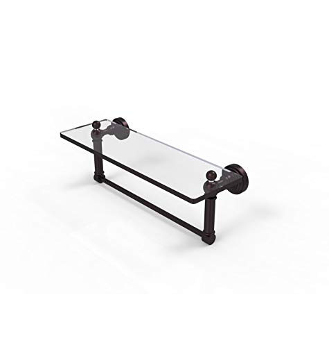 【中古】【未使用・未開封品】Waverly Place 16 Inch Glass Vanity Shelf with Integrated Towel Bar - WP-1TB/16-ABZ