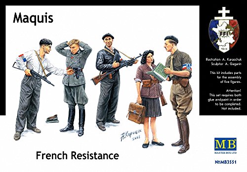 【中古】【未使用・未開封品】Master Box Maquis French Resistance (5) Figure Model Building Kits (1:35 Scale) by Masterbox|AJIMURA-SHOP