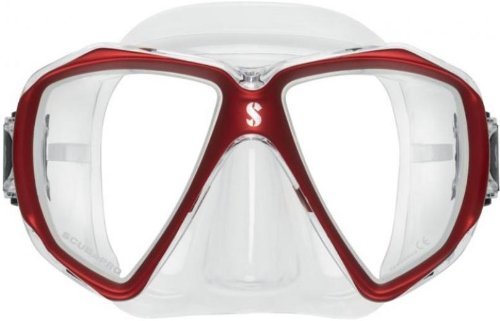 【中古】【未当て嵌める・未開封品】SCUBAPRO Spectra Dive Mask Clear Skirt Silver/Red