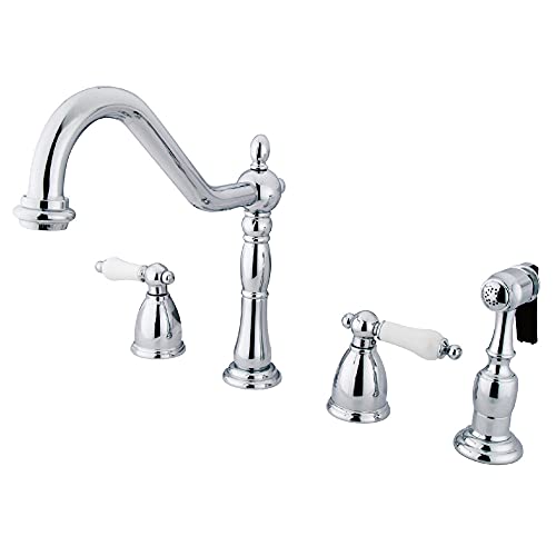 【中古】【未使用・未開封品】Kingston Brass KB1791PLBS Heritage 8-Inch Centerset Kitchen Faucet, Polished Chrome by Kingston Brass｜AJIMURA-SHOP