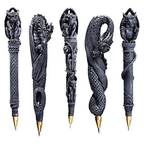 【中古】【未使用・未開封品】Design Toscano Gargoyles and Dragons Sculptural Pen (Set of 5) by Design Toscano