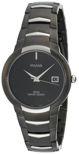 【中古】【未当て嵌める・未開封品】Pulsar Men \u0027s pxh627御召しものBlack Ion Finish Watch