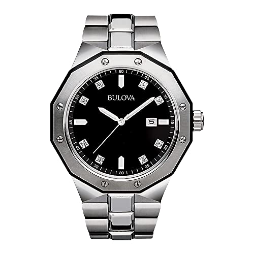 【中古】【未当て嵌める・未開封品】Bulova Men\u0027s 98D103 Marine Star Diamond Accented Stainless Steel Bracelet Watch【並行輸入品】