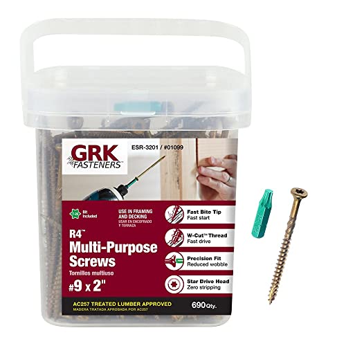 【中古】【未使用・未開封品】GRK Fasteners-1099-GRK01099 R4 ProPak 多目的ネジ 9×2インチ 690本(772691010995) 9インチ|AJIMURA-SHOP