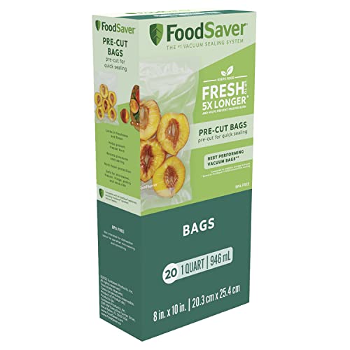 【中古】【未当て嵌める・未開封品】FoodSaver 1クオート プレとり捨てる無意味さ判子御徒面子 BPA無償性 多層社会システム 食料雑貨類保護すること用 20枚
