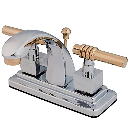 【中古】【未使用・未開封品】Kingston Brass KS4644QL Two Handle 4 in. Centerset Lavatory Faucet with Brass Pop-up