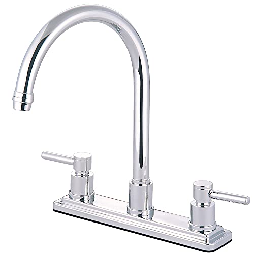 【中古】【未使用・未開封品】Kingston Brass KS8791DLLS Concord Twin Lever Handles 8-Inch Kitchen Faucet Less Sprayer, Polished Chrome by Kingston Brass|AJIMURA-SHOP