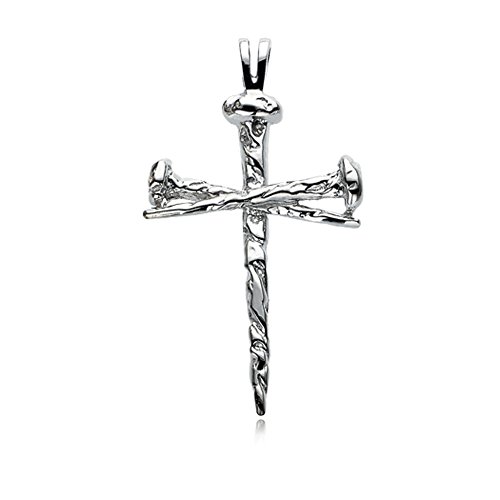 【中古】【未当て嵌める・未開封品】Black Bow Jewelry 14k 白いことゴールド ネイルクロスペンダント