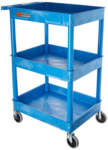 【中古】【未使用・未開封品】Luxor BUSTC111BU Tray Shelf Carts, Blue