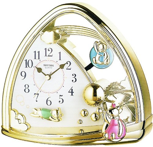 【中古】【未当て嵌める・未開封品】Rhythm Clocks Sweet Bears - 青写真 #4SG762WR18