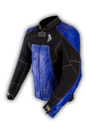 【中古】【未使用・未開封品】Dragon Rider マーキー レザー オートバイジャケット - ブルー - XS画像