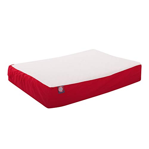 【中古】【未使用・未開封品】34x48 Red Orthopedic Double Pet Dog Bed By Majestic Pet Products Large Cushion to Extra Large With Removable Washable Cover by Majestic