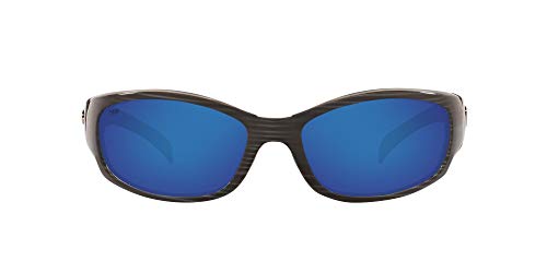 【中古】【未当てはめる・未開封品】Costa Del Mar メンズ ハンマーヘッドオーバルサングラス, しろがね色/グレーブルーミラー偏光-580g, 64 粍
