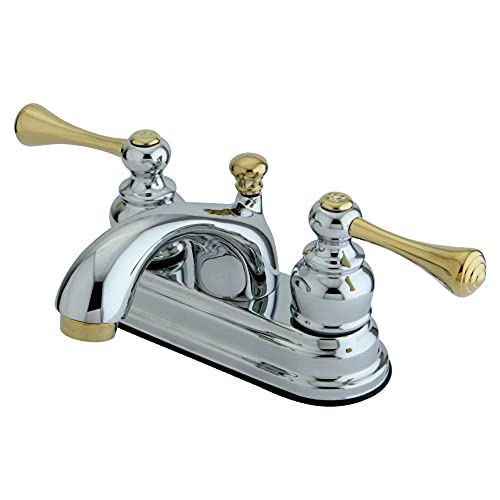 【中古】【未当てはめる・未開封品】Kingston Brass KB3604BL Two Handle 4 インチ. Centerset Lavatory Faucet with Retail Pop-up