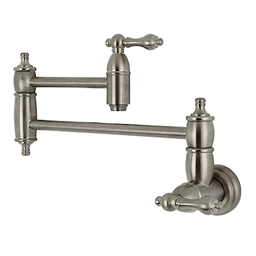 【中古】【未使用・未開封品】Kingston Brass KS3108AL Restoration Pot Filler, Satin Nickel [並行輸入品]