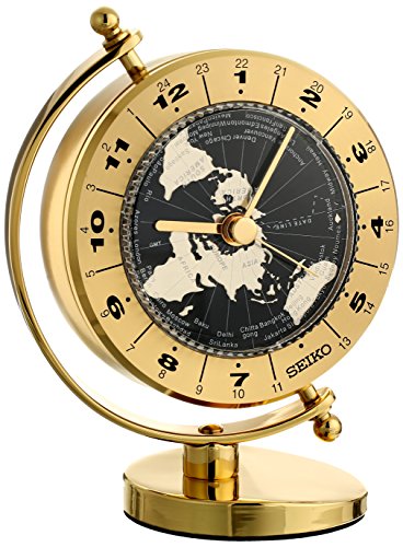 【中古】【未使用・未開封品】Seiko Desk and Table World Time Clock Solid Brass Case｜AJIMURA-SHOP