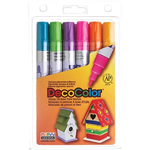【中古】【未使用・未開封品】Uchida 300-6C 6-Piece Decocolor Broad Point Paint Marker Set by Uchida Of America｜AJIMURA-SHOP