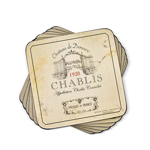 【中古】【未使用・未開封品】Pimpernel Vin de France Coasters, Box of 6