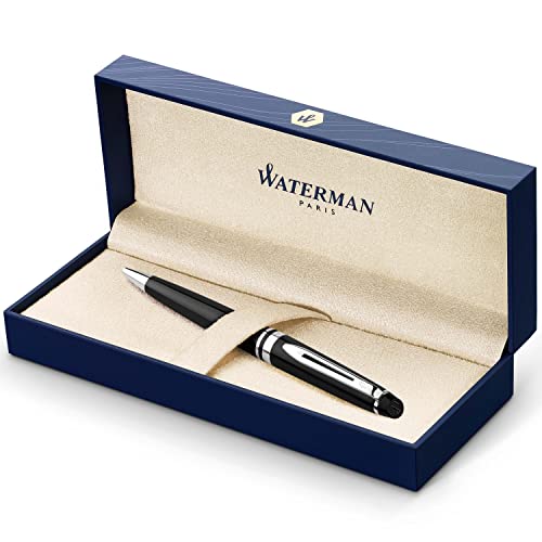【中古】【未使用・未開封品】Waterman Expert Gift Box includes Medium Nib Chrome Trim Ball Pen - Black/Blue - Refill ボールペン (並行輸入品) 22,500円