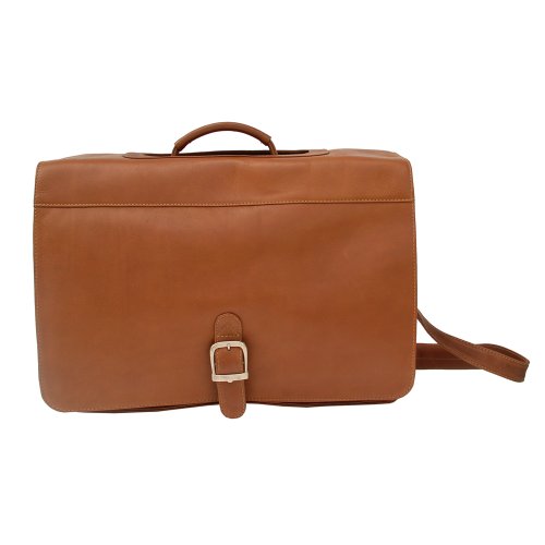 【中古】【未当て嵌める・未開封品】Piel Leather 9165 Executive Briefcase - Saddle