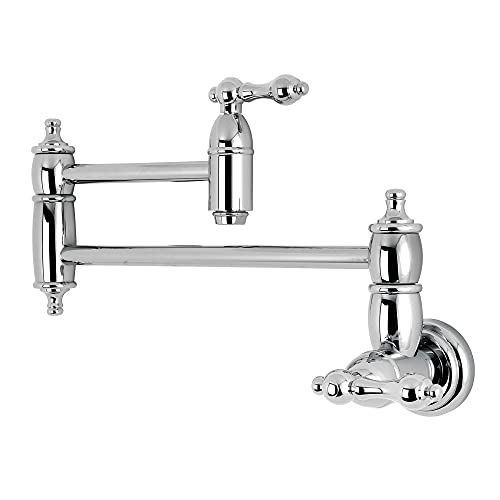 【中古】【未使用・未開封品】Kingston Brass Ks3101Al Restoration Pot Filler - Polished Chrome Finish